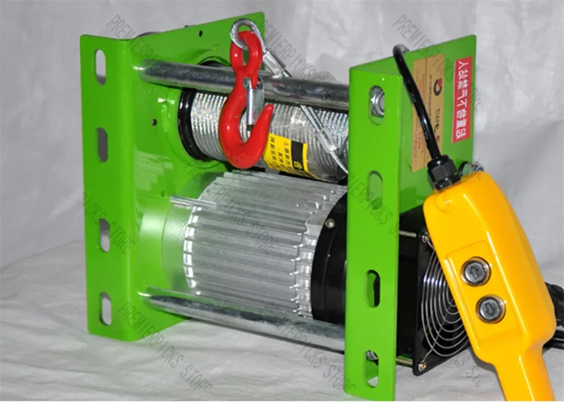 980W/1400W/2200W/ Wire rope hoist micro electric winch 220v380v 200/600/800kg