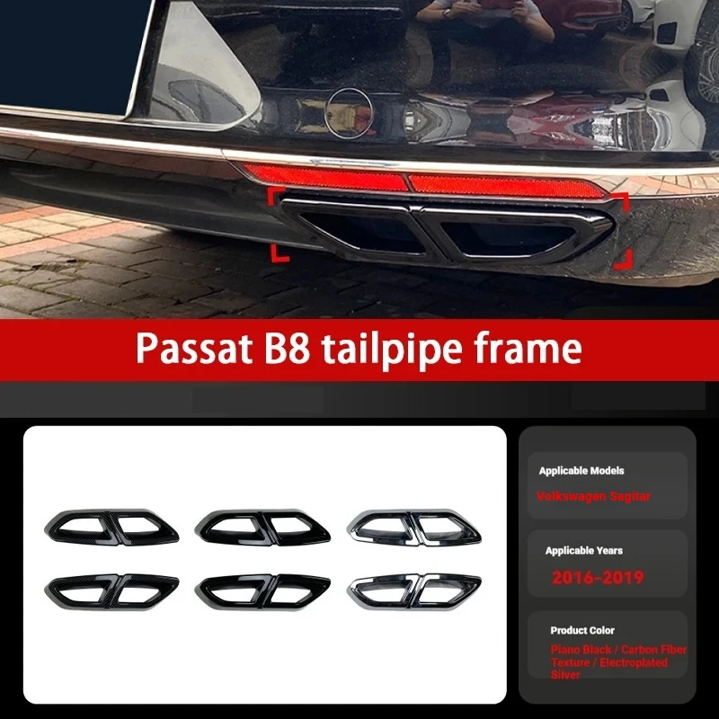 Applicable to 2016-2019 Volkswagen Magotan Passat Overseas Passat B8 four-out tail throat frame modifiers