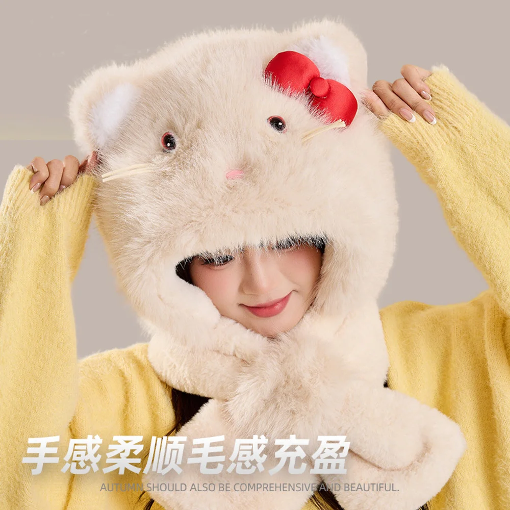 2025 Gorro nuevo lindo lazo femenino dulce chica corazón horquilla Clip mostrar cara pequeño sombrero cálido