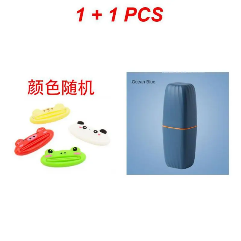 Portable Toothbrush Toothpaste Holder Outdoor Travel Camping Shaving Brush Storage Box Set Organizer Bathroom Accessories