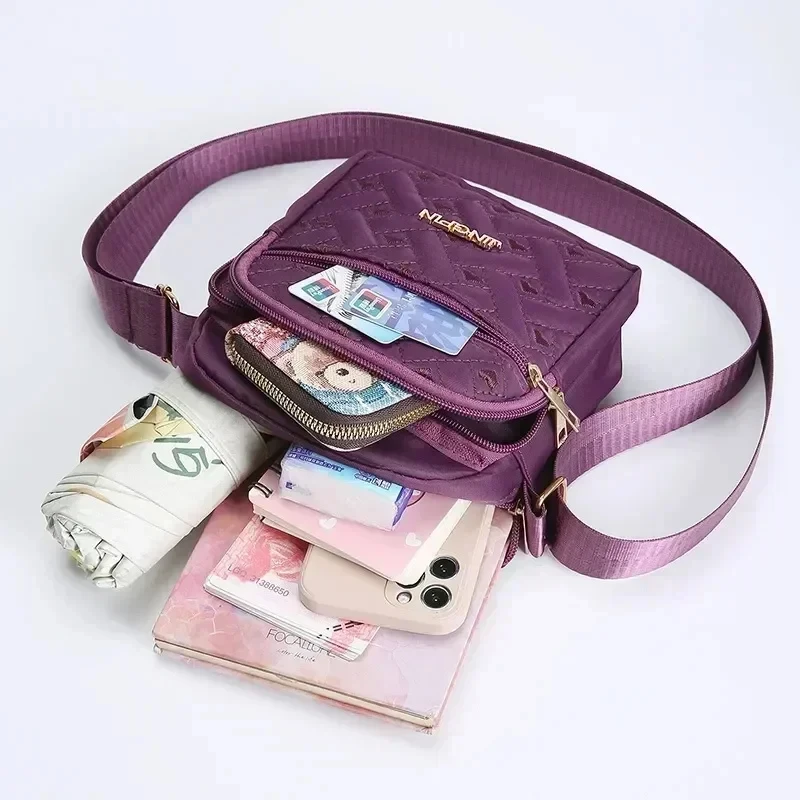 Damska torba na telefon komórkowy Mini Nylon Crossbody Telefon komórkowy Gotówka Damska torba Portfel Portmonetka Torba na ramię Wodoodporna na co dzień — zdjęcie 6