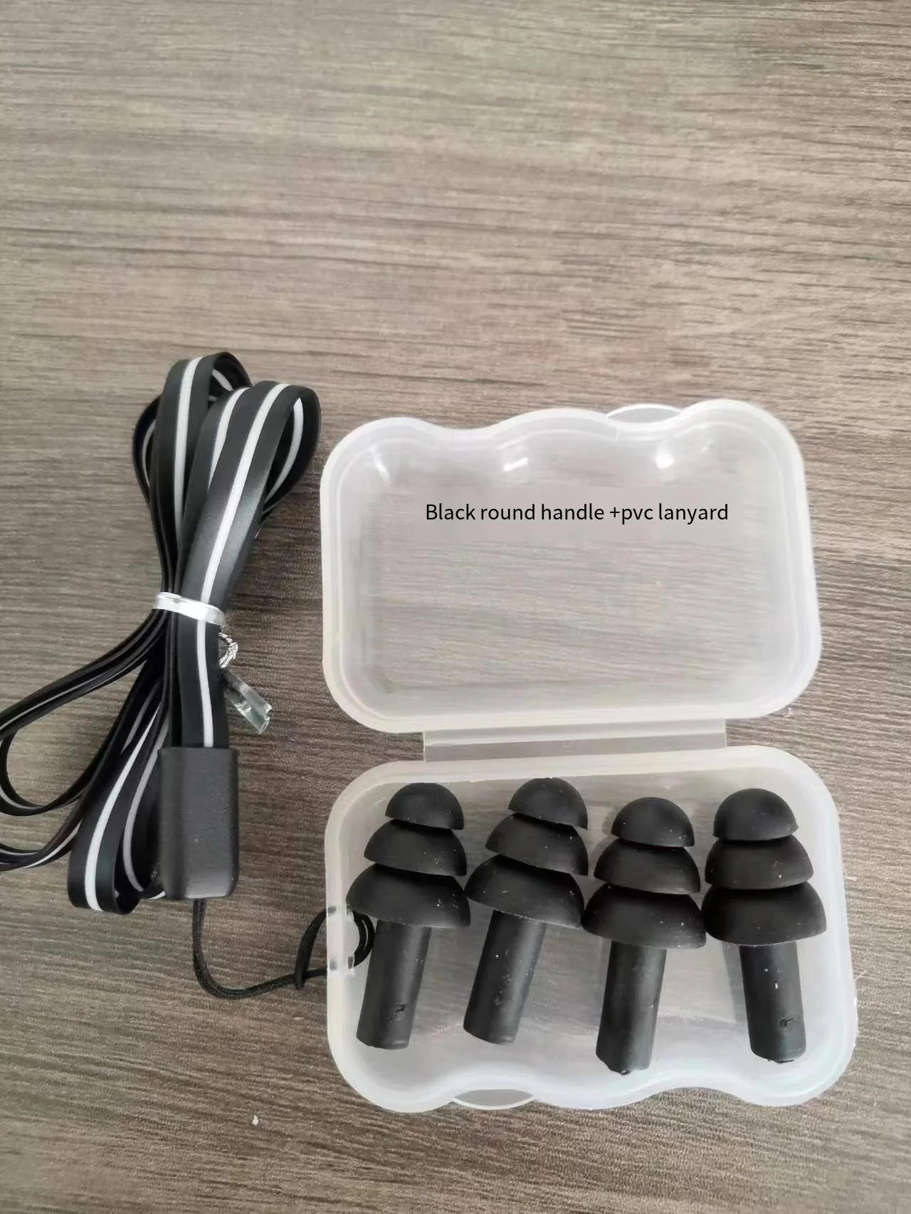 1 set of 2 pairs of boxed round handle earplugs, sleep swim shooting outdoor anti-mute earplugs