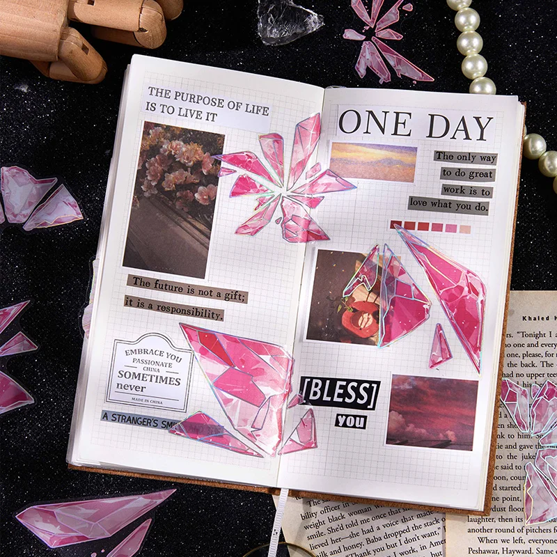 20 Arkuszy Naklejek Graffiti z Złamanych Kryształów do Samodzielnego Wyrobu Albumów, Walizek, Telefonów, Laptopów, Gitar, Dekoracyjnych Artykułów Papierniczych i Biurowych