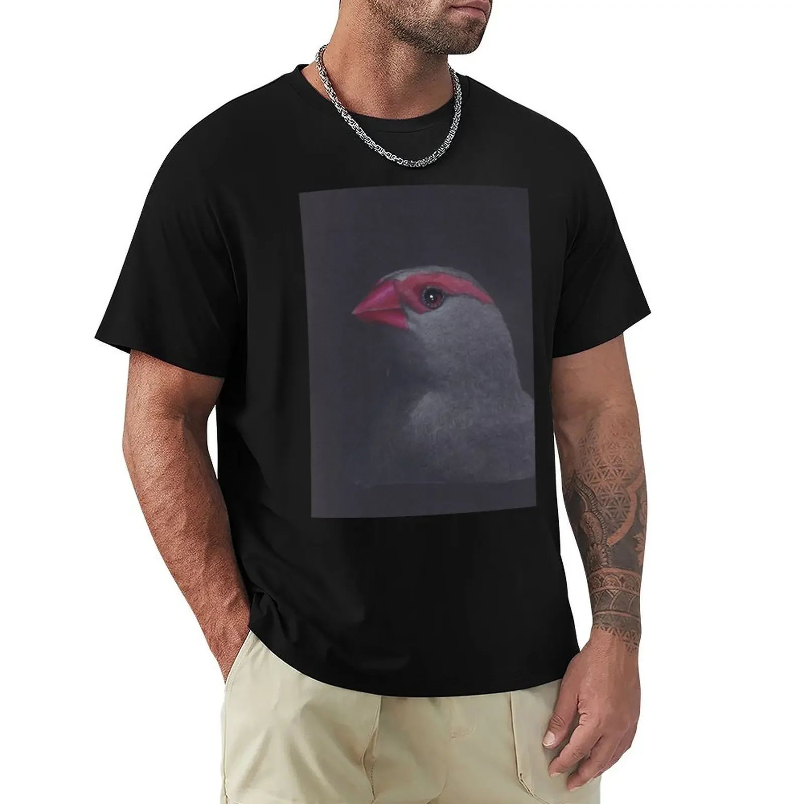 Red Cap finch T-Shirt sublime anime t shirts oversized t shirt mens graphic t-shirts anime