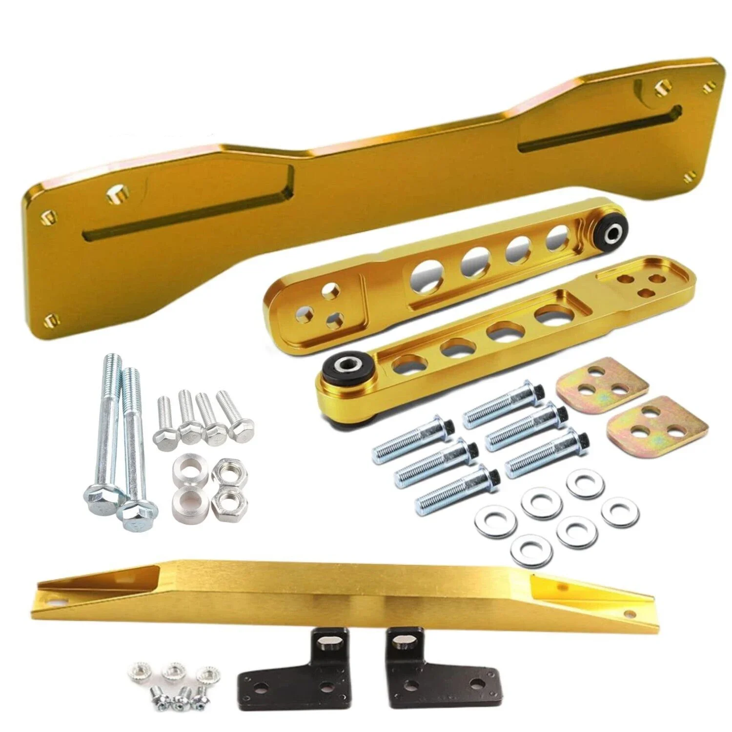 Suspension Upgrade Kit REAR SUBFRAME BRACE+TIE BAR+lower Control Arm Set For Honda Civic Si 01-05 ES EM EP3