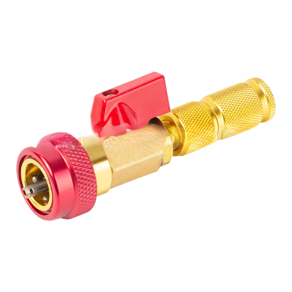 Red Car AC Repair Tool Automotive AC Valve Tool Quick Replacement Wrench Dual Pressure Compatible Low And High Pressure
