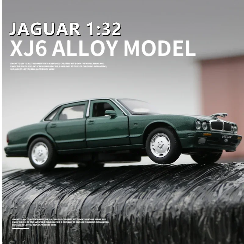 Jaguar-金属合金車モデルxj6,1:32,おもちゃ,トラック,高性能シミュレーション,収集可能なおもちゃ,ギフト