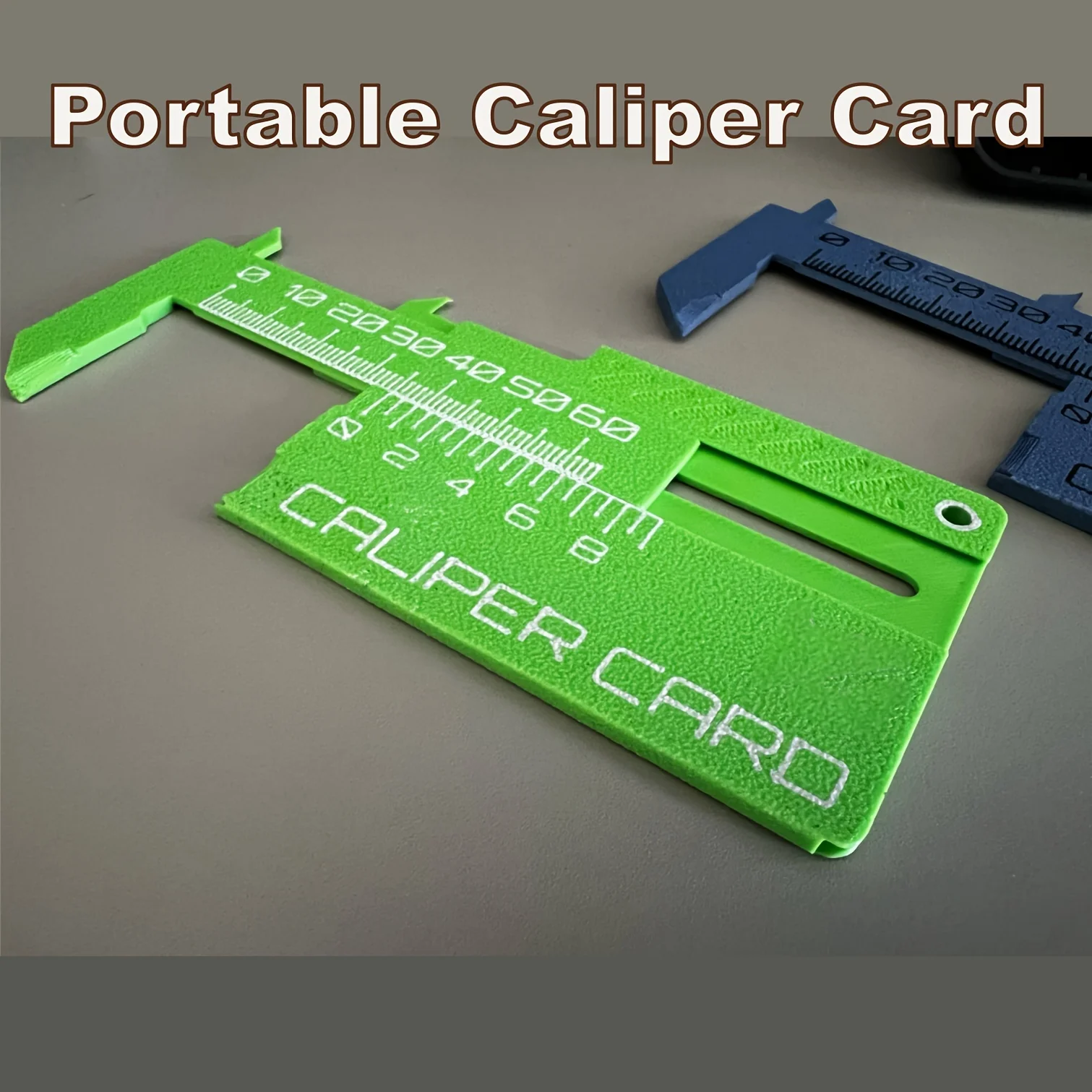 High precision portable vernier caliper, caliper card, lightweight and scratch esistant PLA material for home DIY within 8cm
