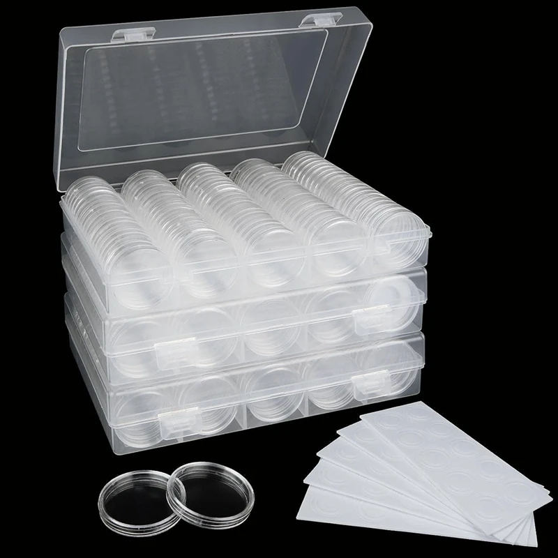 Coin Capsules Box Coin Collection Supplies Box With Foam Protect Gasket(17/20/25/27/30Mm)