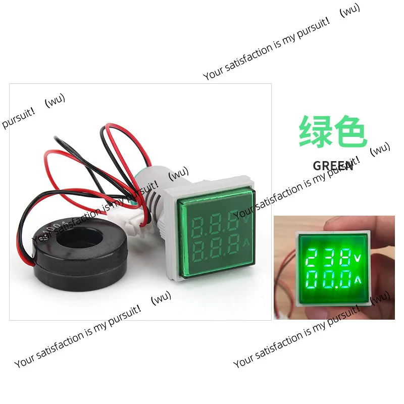 Suitable for AD16-22FVA AC 380V digital current and voltmeter integrated indicator light, one meter dual display