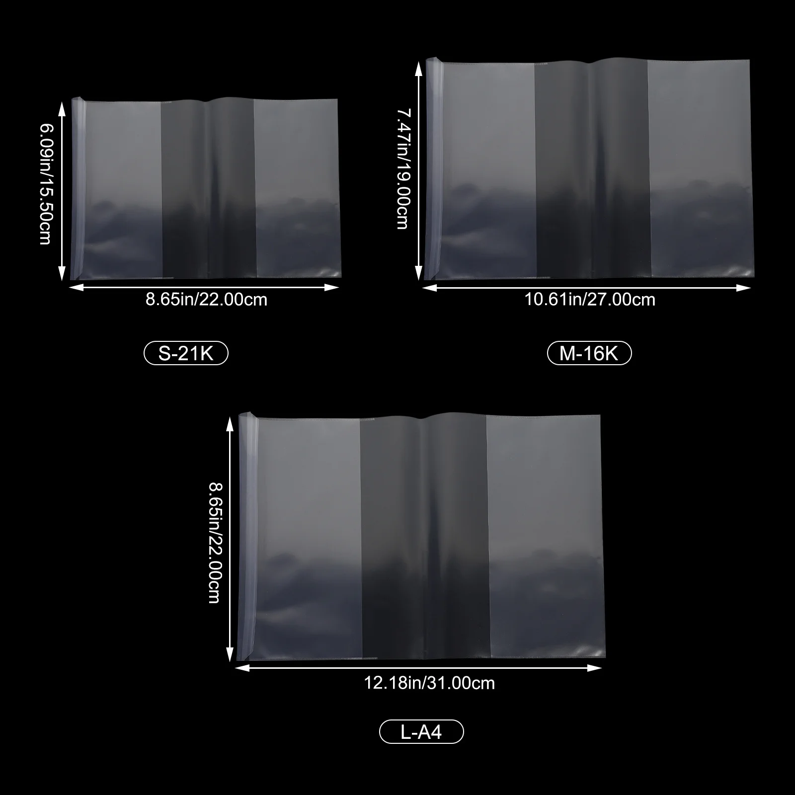 30pcs Book Protective Cover Transparent Reusable Pvc Thickened For Textbook Notebook Dustproof Waterproof Protection