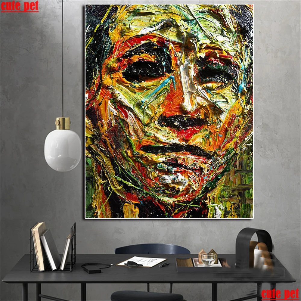 

5D DIY Diamond Embroidery Abstract man portrait Wall Sticker Full Square diamond painting Mosaic Handmade Cross Stitch decor