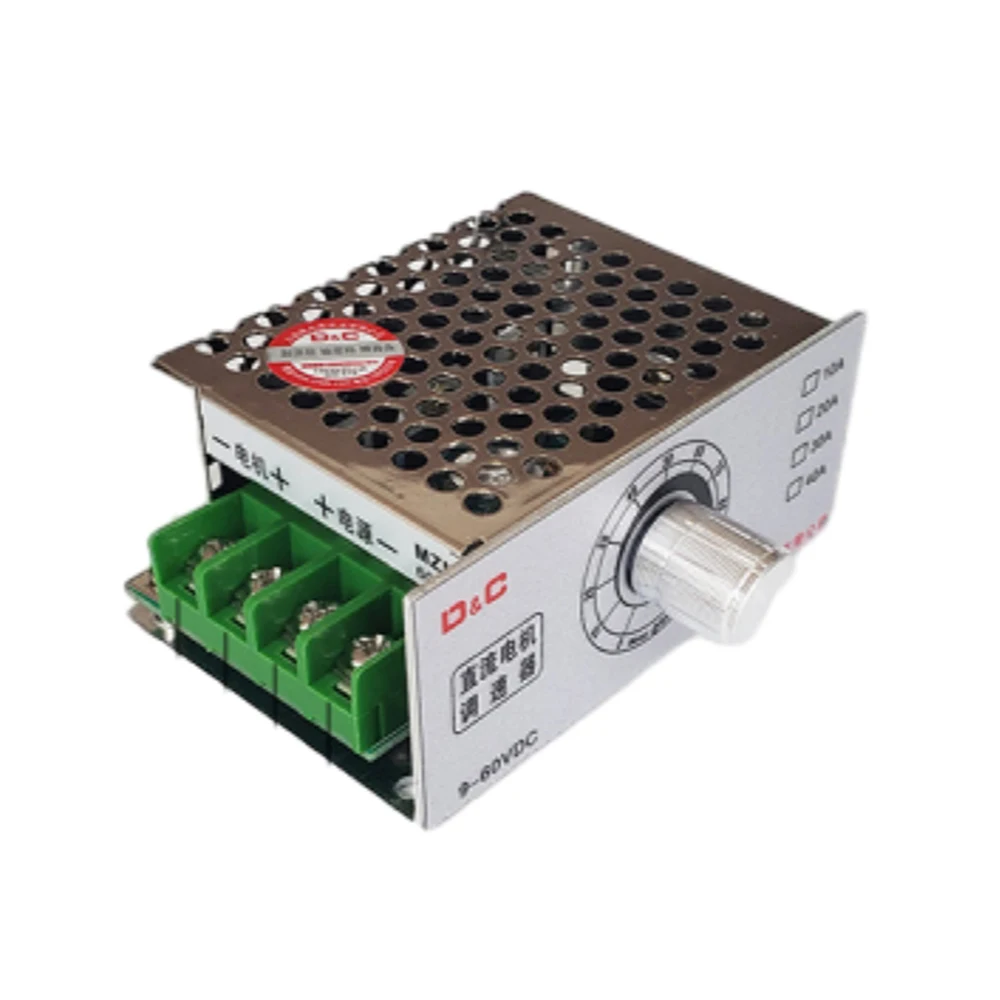 PWM DC Governor DC Motor Speed Controller 9V-60V 40A Stepless Speed Regulation Temperature Dimmer Control Switch Speed Regulator