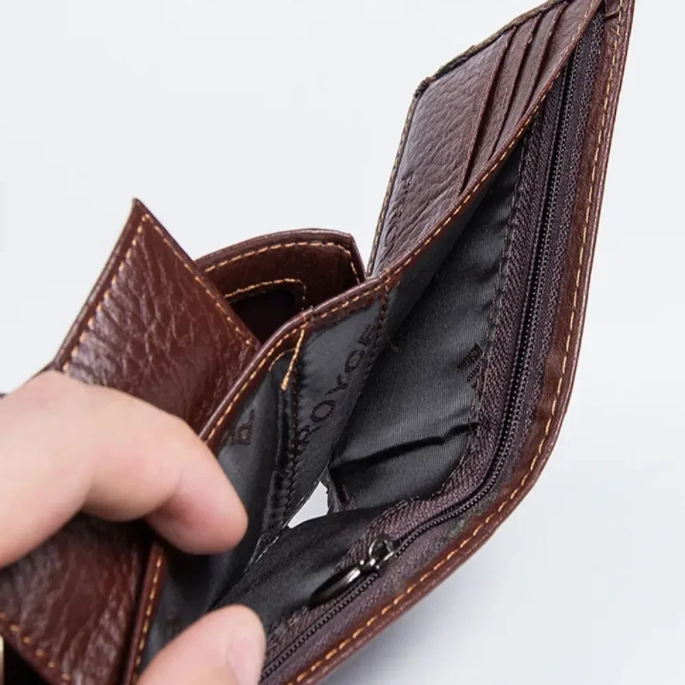 New Quality Guaranteed PU Leather Brand Men Wallets Design Short Small Male Purses Vintage Hasp Card Holder Carteras Casual