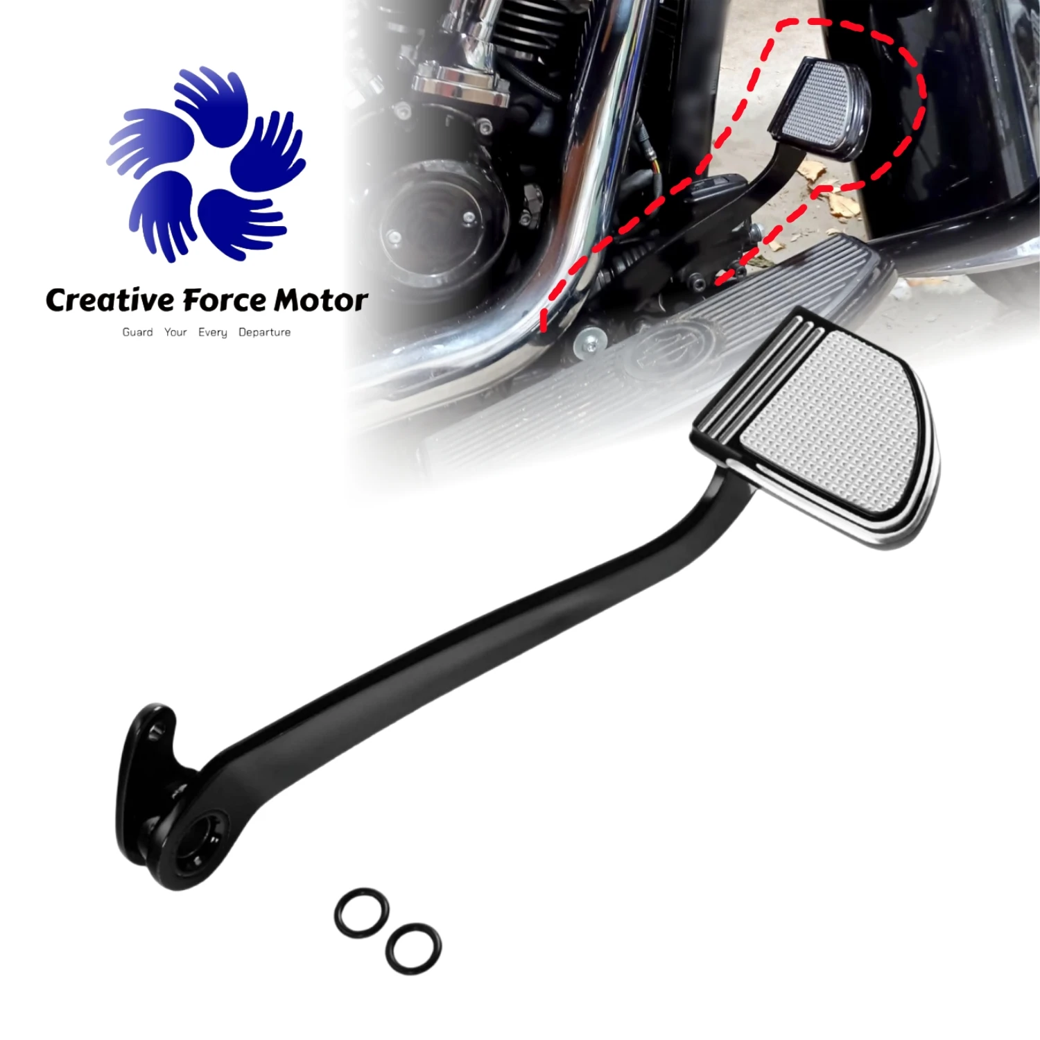 

Steel Rear Brake Arm Lever Peg Motorcycle Foot Control Pedal For Harley Softail FXST Sport Glide Fat Bob 114 Street Bob 2018-UP