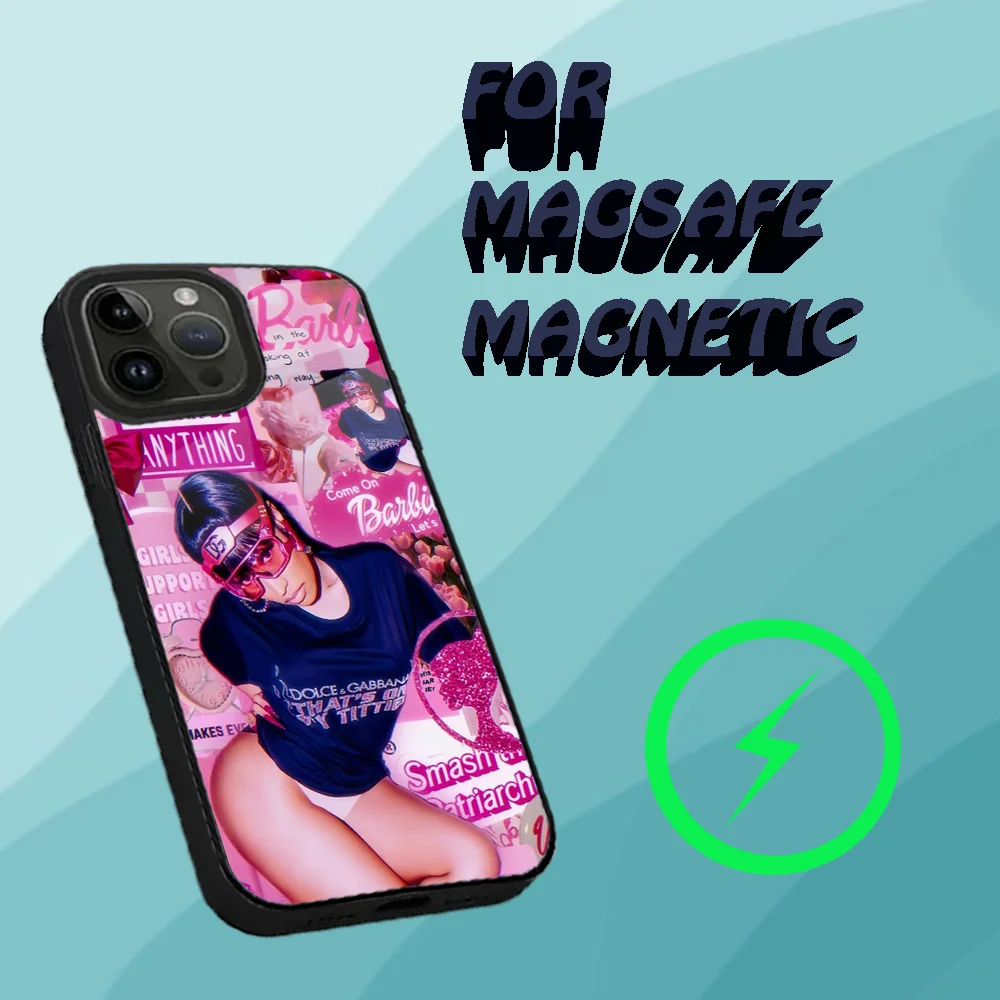 N-Nicki M-Minaj Rapper Phone Case For iPhone 15,14,13,12,11,Plus,Pro,Max Mini Magsafe Magnetic Wireless Charging