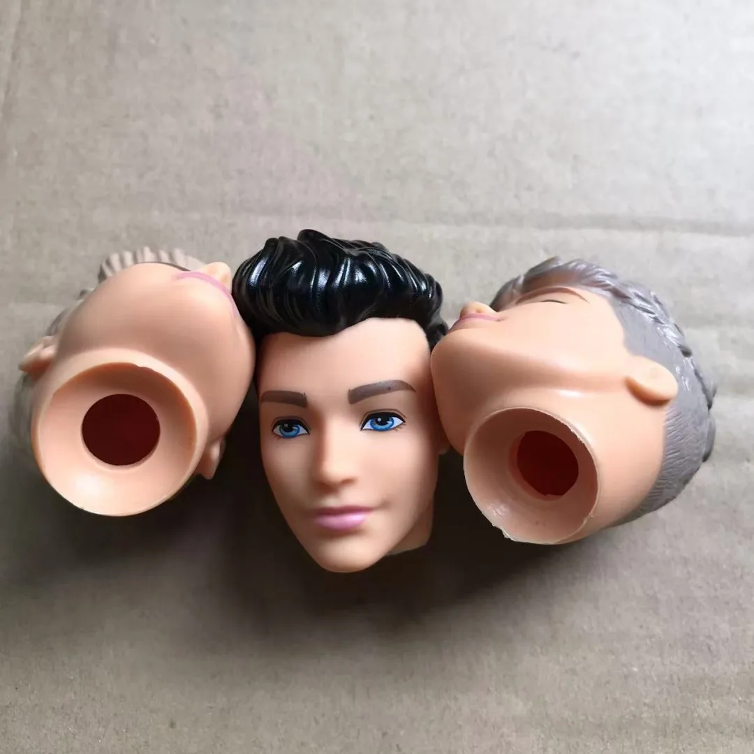 1/6 Scale Male Doll Head with Super White Beige Brown Skin for DIY Makeup Practice Collectible Figure Accessory Part