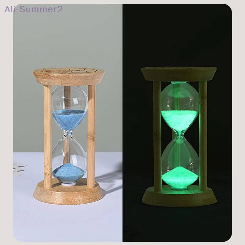 1/10 دقائق الساعة الرملية الخشبية الموقتات الإبداعية Sandglass ساندي ساعة المطبخ أداة صغيرة سطح المكتب الديكور زخرفة المنزل الاطفال هدية #5