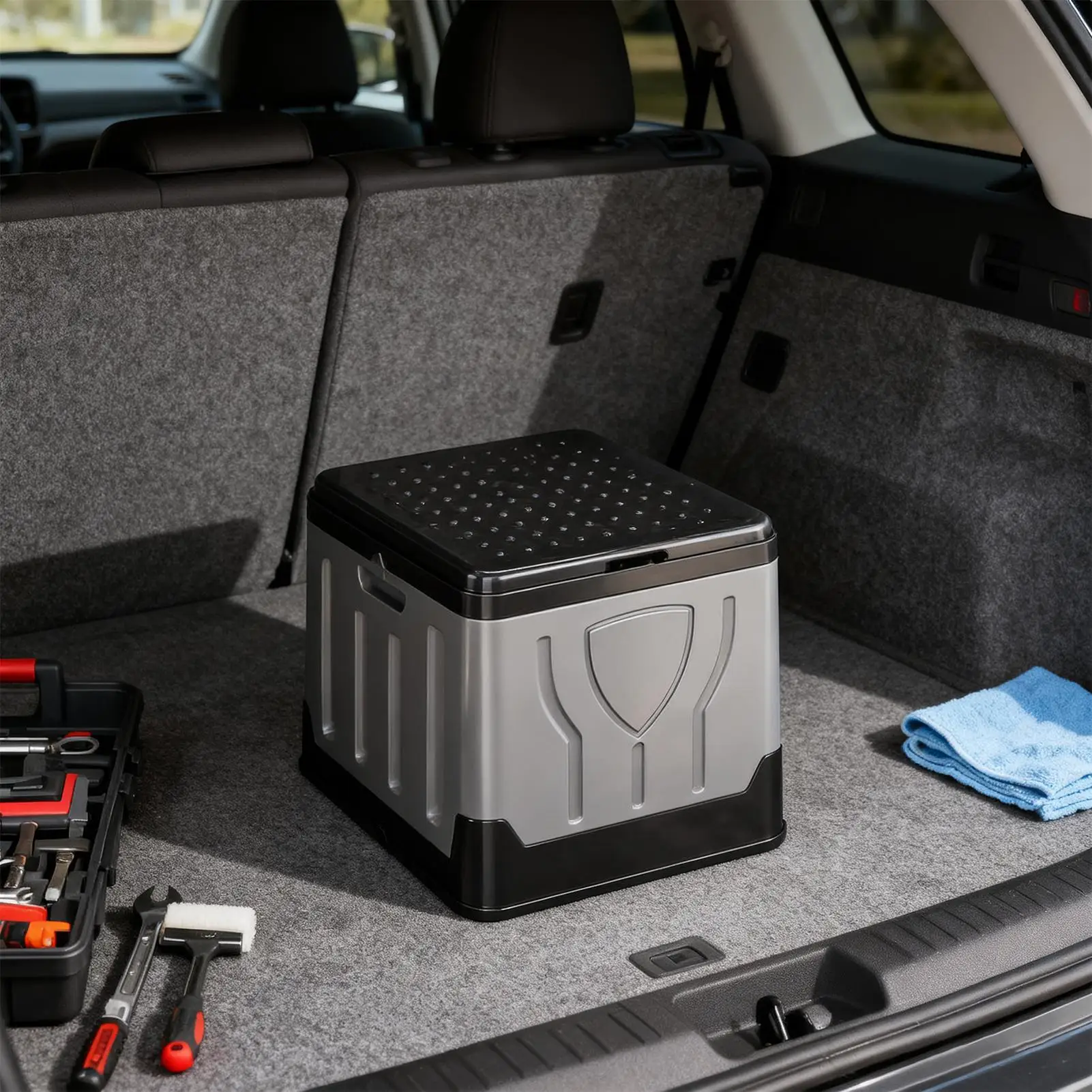 Toilettes de Camping pliables portables, seau de grande capacité avec couvercle, essentiels de voyage en plein air pour tente de plage de voiture de randonnée RV