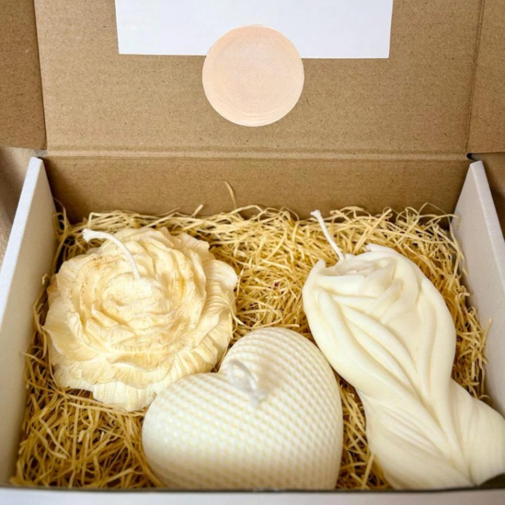 Rose Heart เทียนแม่พิมพ์ซิลิโค - Scented Candle Set บทวิจารณ์และราคา