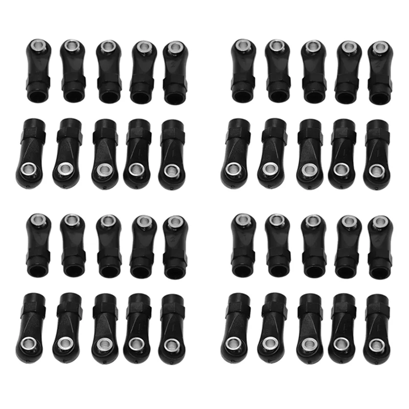 AS96-40Pcs Plastic M4 Rod End Link Linkage Balls Joint Head For 1/10 RC Car Crawler Axial Scx10 II 90046 Traxxas Trx4,A