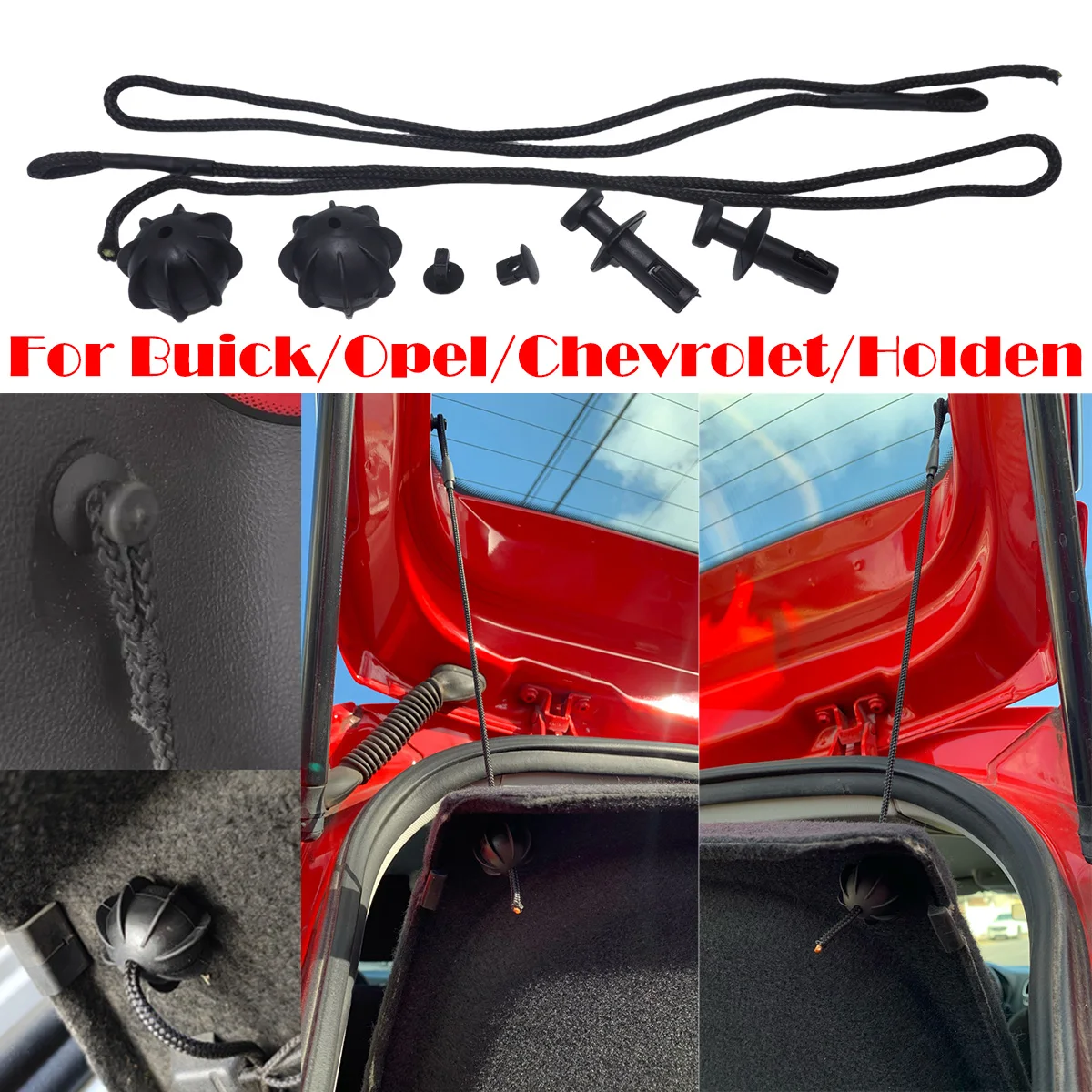 

Rear Boot Trunk Parcel Shelf Tray Strap String Rivet Bracket Clips For Opel Vauxhall Mokka Buick Encor Chevrolet Tracker Trax