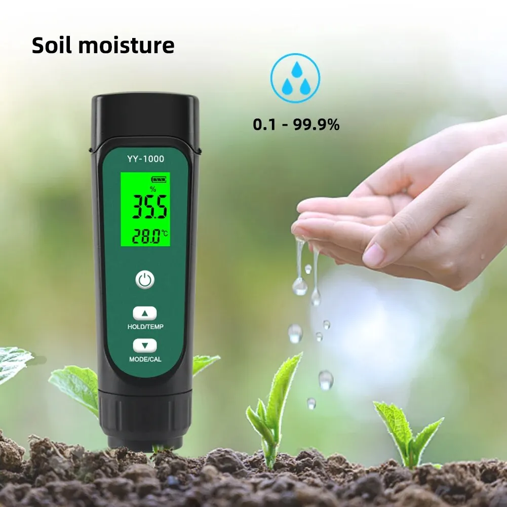 Yieryi YY-1000 3 In 1 Soil EC Temperature Meter Moisture Tester Potted Gardening Agricultural Measuring Tool Conductivity Meter