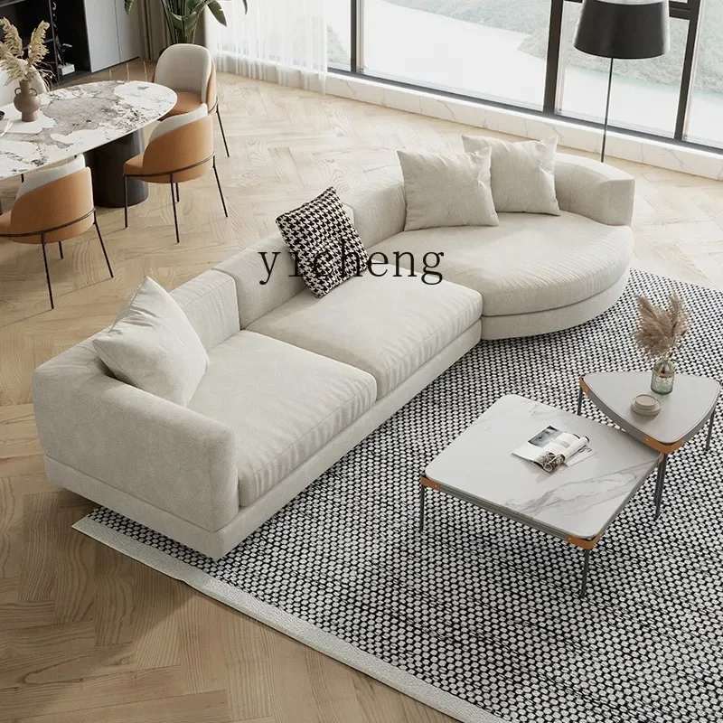 8-  Modern Minimalist Chic Style Frosted Faux Leather Living Room Leather Fabric Straight Row Large and Small Apartment Type S