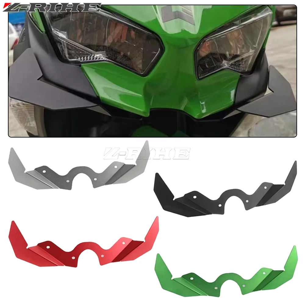 

For Kawasaki Ninja 400 ninja400 2018-2023 2024 Motorcycle Front Fairing Pneumatic Wing Lets Tip Downforce Wings Air Deflector