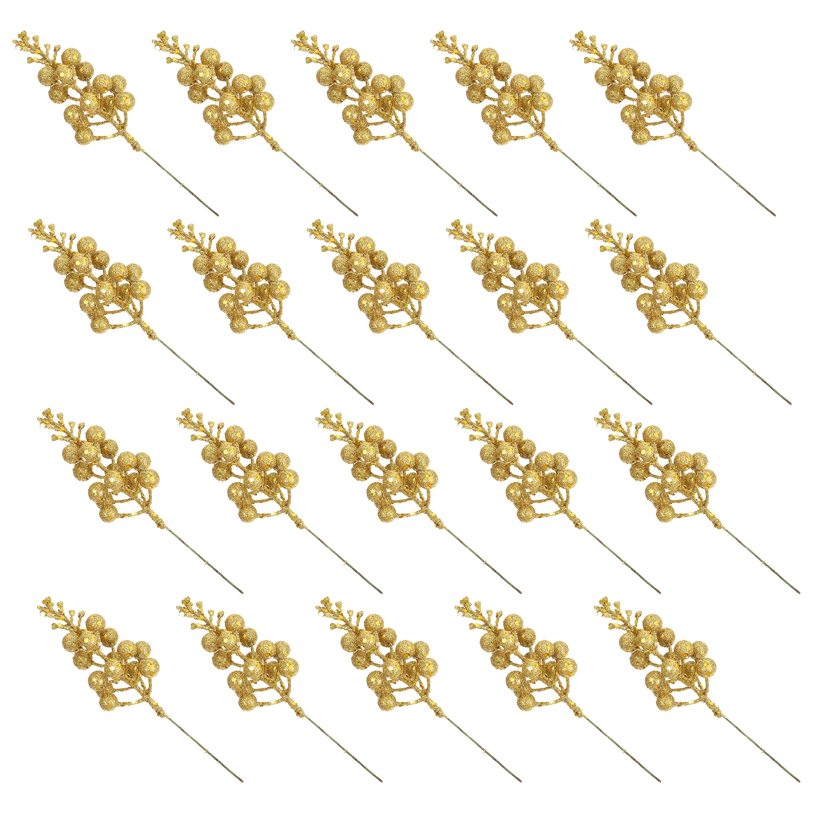 

20 Pcs Simulated Fruit Skewers Artificial Berry Decorations Red Cherry Christmas Party Stage Photo PropsFlower