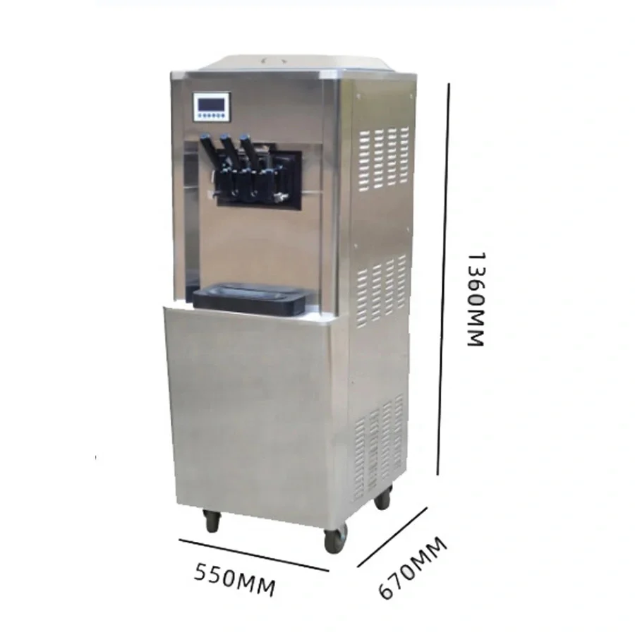 

Professional Commercial Automatic Ice Cream Machine 3 Flavor Soft Serve Fastfood Restaurant and Milktea Shop Ice Cream Maker