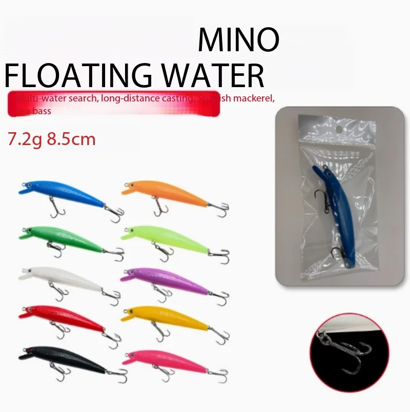 

Floating Minnow Hard Lure 8.5cm 7.2g Long Casting Realistic Artificial Bait Freshwater Saltwater Bass Pike Fishing Tackle