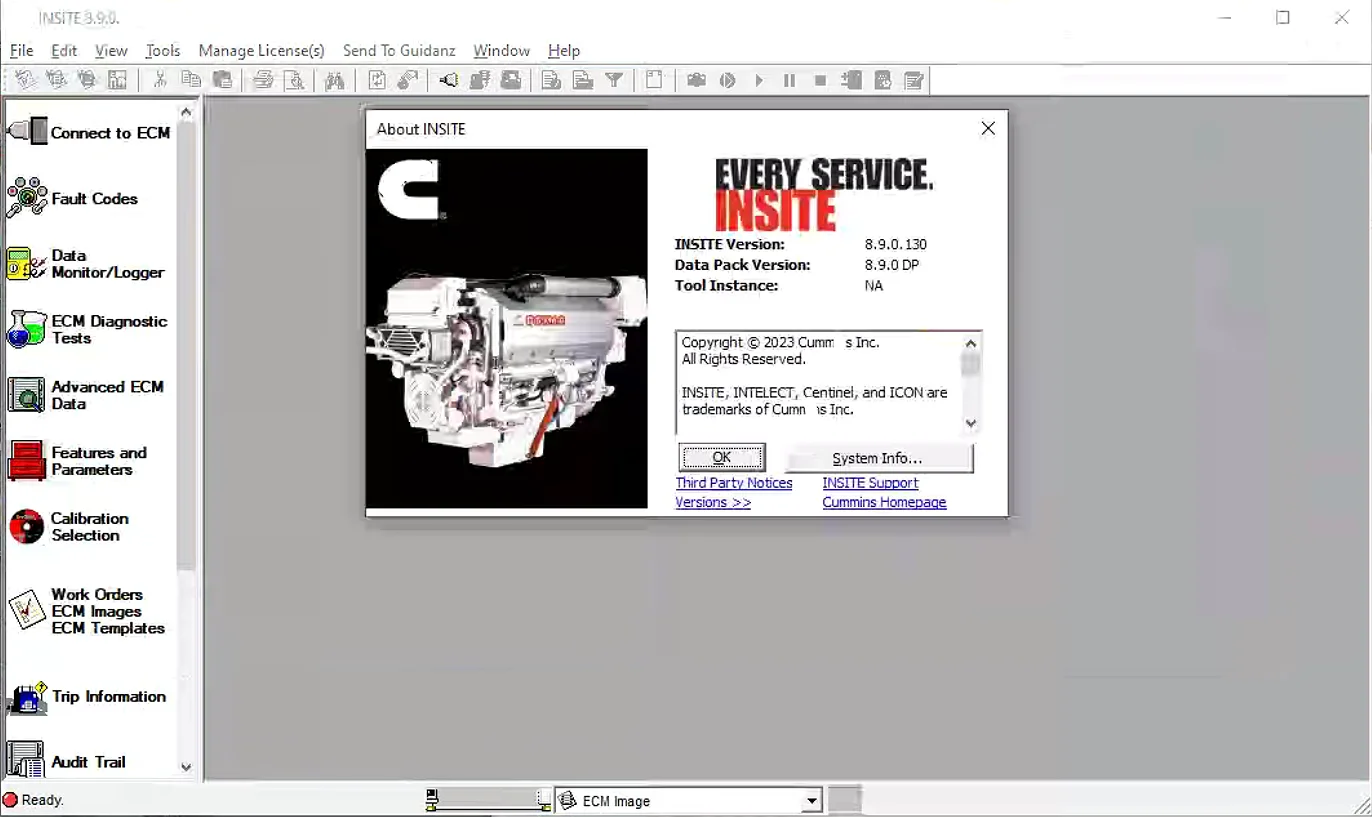 Newest Calterm 4.7 + Cummins Insite 8.9 PRO with Keygen Engine Diagnostic Software Fault Code Engine Diagnostic Test Adjustment