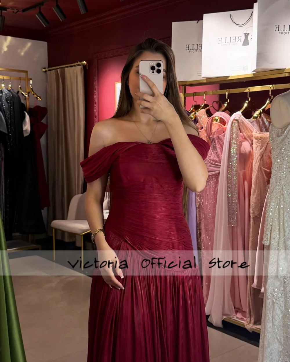 فساتين سهرة فاخرة بدون حمالات على شكل كيب أحمر فساتين حفلات الوهم المملكة العربية السعودية فستان حفلة موسيقية فستان مخصص #3