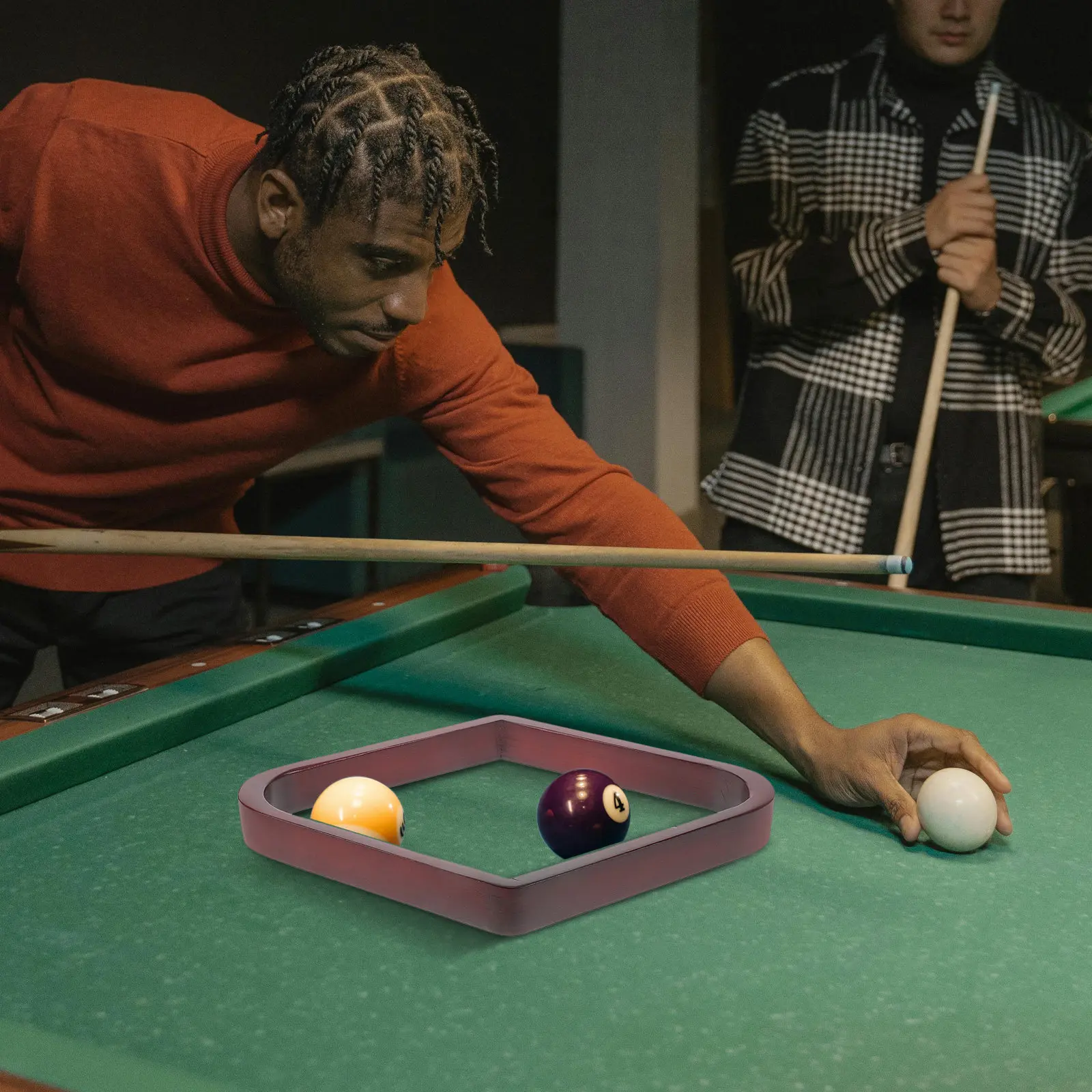 

Треугольная подставка для бильярдных шаров из массива дерева, аксессуар для бильярдного стола, точная организация шаров, гладкие края, для бара или комнаты