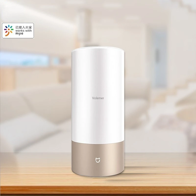 Xiaomi MIJIA-Lámpara de mesita de noche inteligente, luz LED de mesa con Control inalámbrico por aplicación Mi Home, luz nocturna de escritorio para dormitorio, WIFI, Control remoto, 1