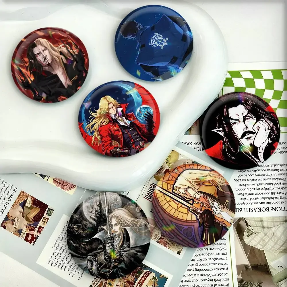 C-Castlevania G-Game Badges 25 32 44 58 75 mm Round Fans Collect Friends Gifts Brooch Souvenir