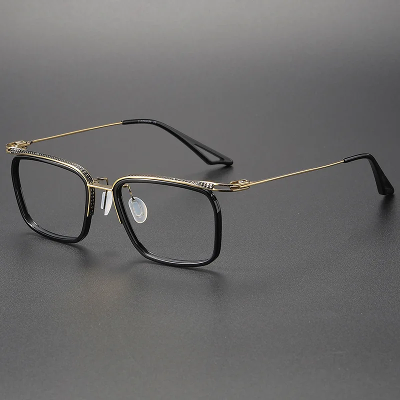 SH80863 Retro Pure Titanium Glasses Rim Business Men's Hawksbill Glasses Frame com Myopic Glasses Opção Plain Glasses