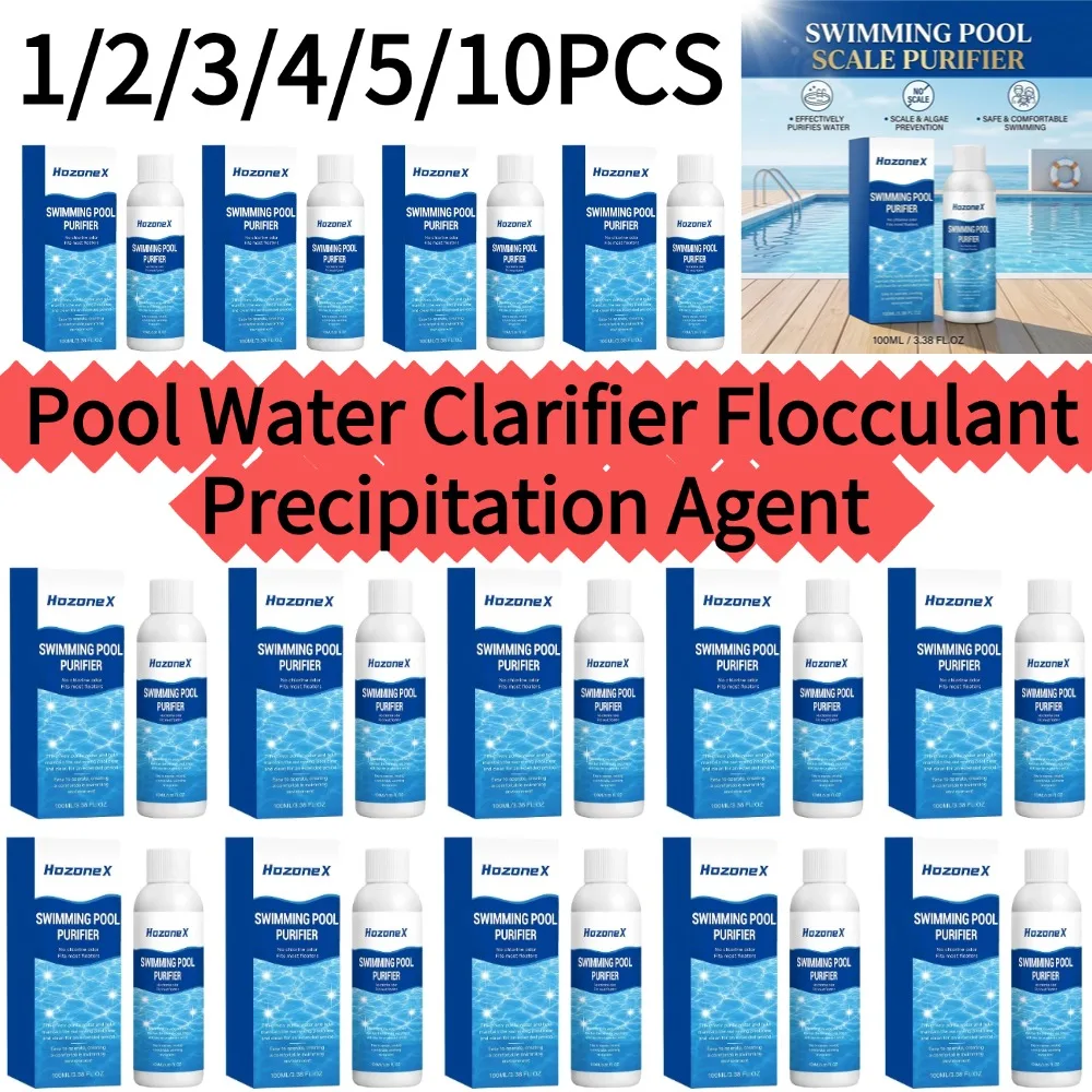 1/2/3/4/5/10PCS Clarificador de Agua para Piscina, Agente de Precipitación Floculante, Líquido para Piscinas Inflables, Spas, Jacuzzis y Piscinas Públicas