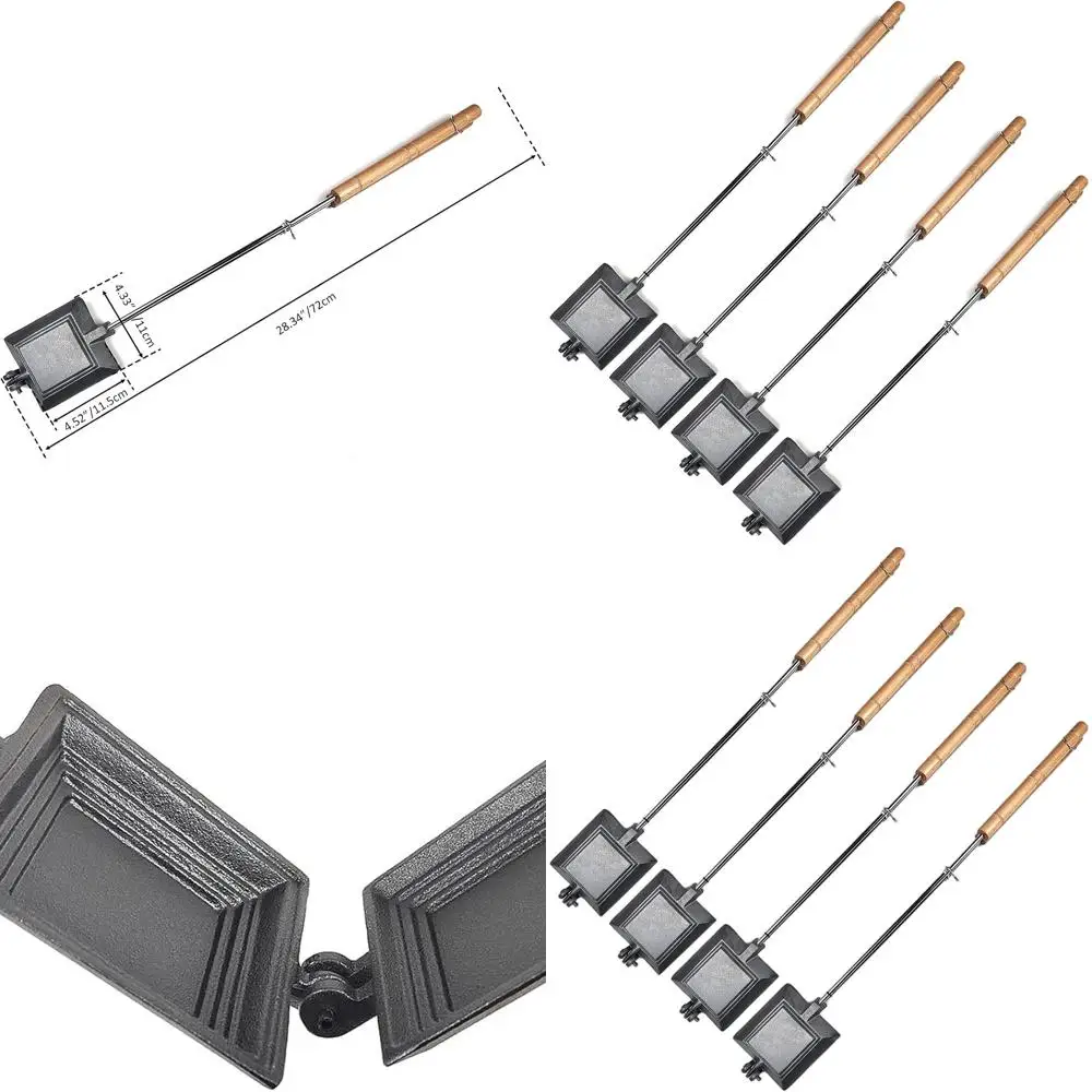 

Набор из 4 чугунных прессов для сэндвичей со съемной ручкой