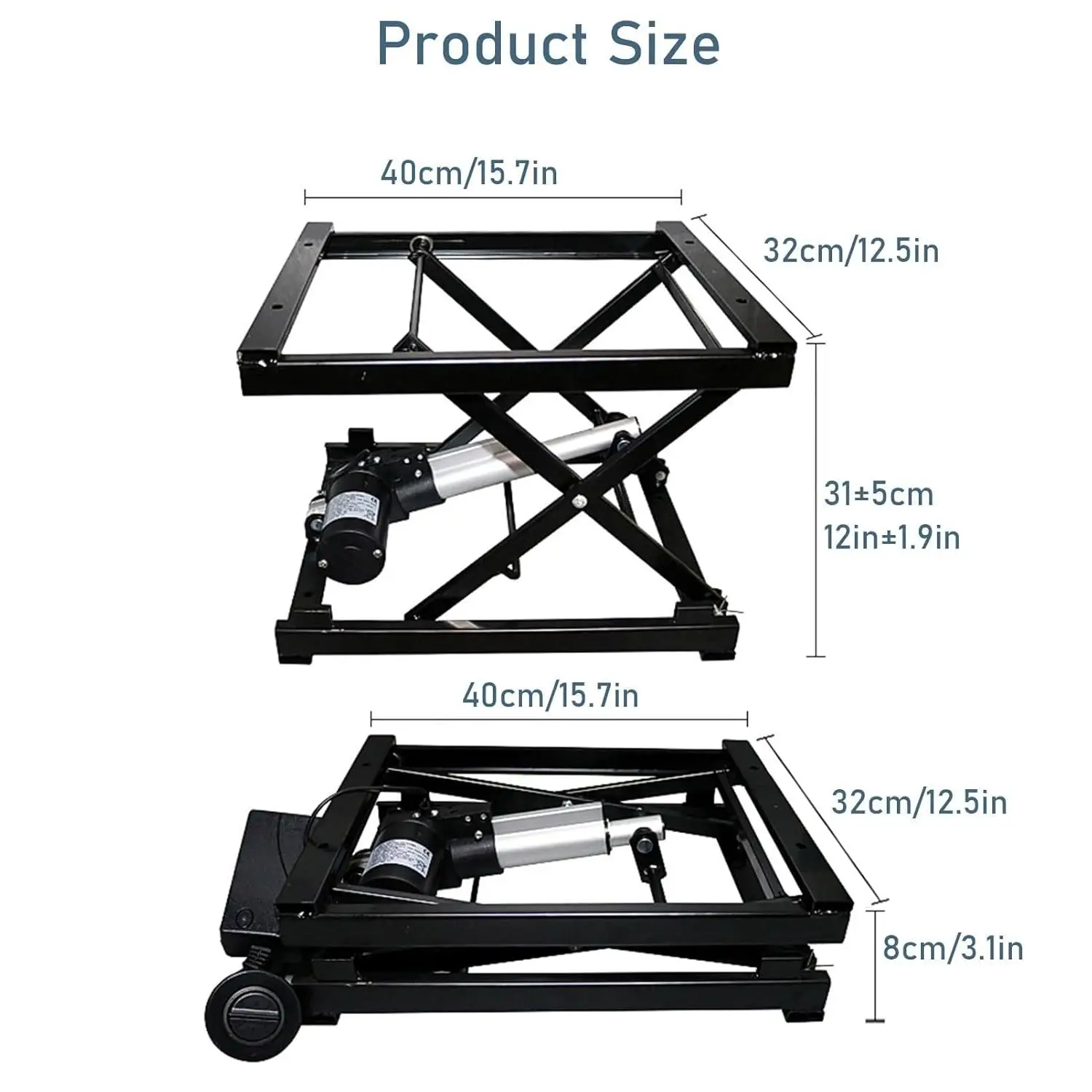 Electric Scissor Lift Table 50kg Load, Height Adjustable Electric Lifting Platform, Coffee Table Lift, Working, Customized