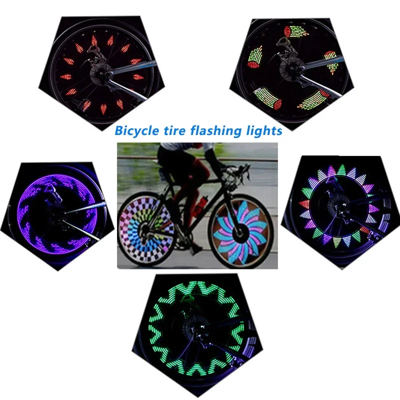 Waterproof LED Neon Bicycle Tyre Light Wheel Lamp Bike Spoke Light Colorful Bikes Rims Warning Tire Flash Lights Cycling Lamps