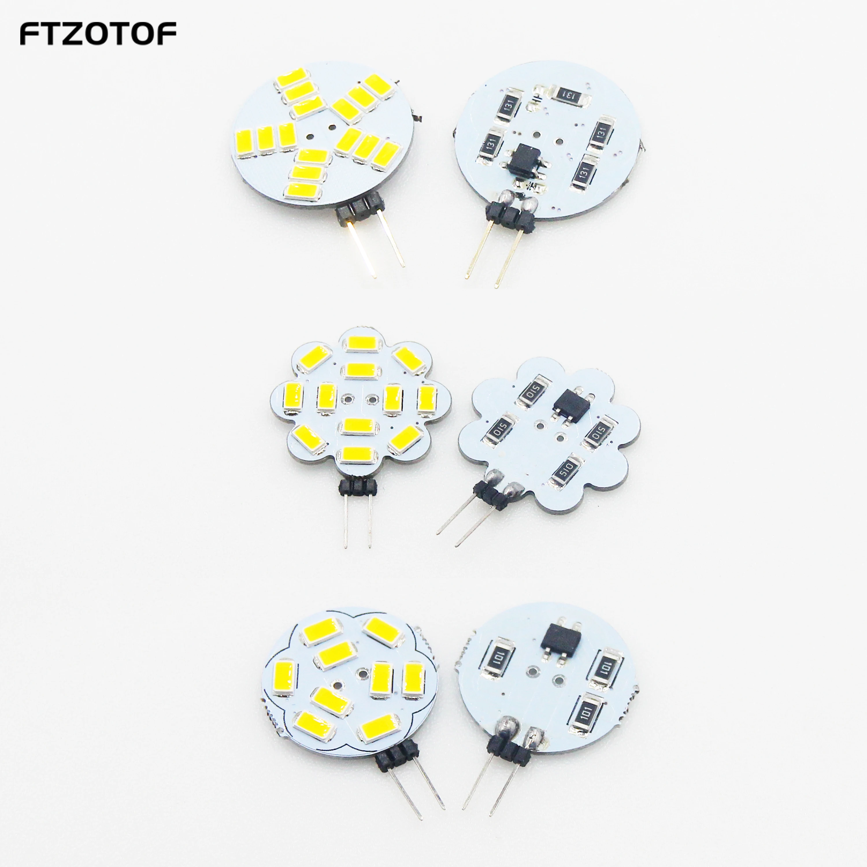 

FTZOTOF SMD 5730 G4 Светодиодный чип COB 12 В постоянного тока Сменная галогенная лампа 120 1,8 Вт 2,4 Вт 3 Вт Теплый холодный белый для домашней лампы Источник света