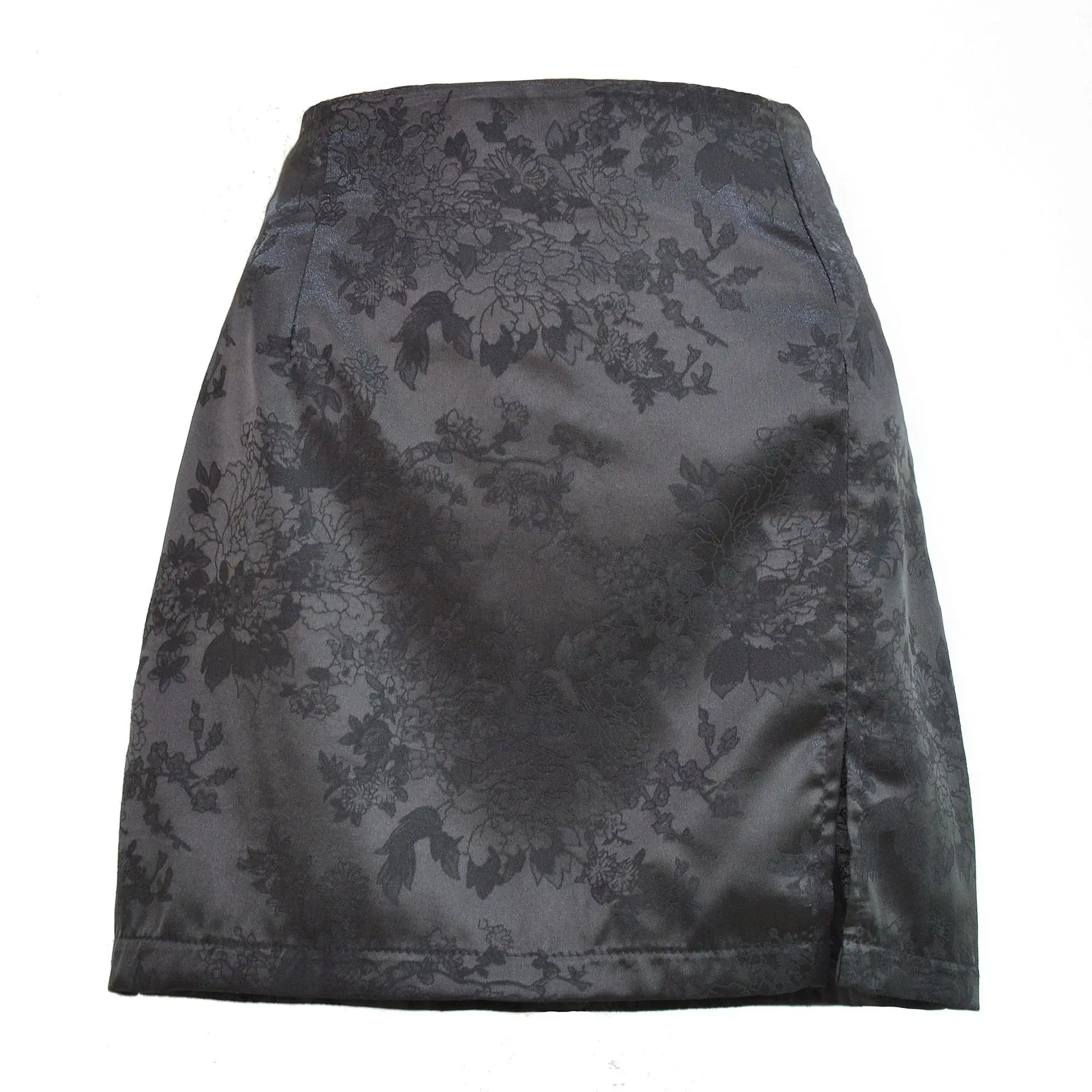 

Sexy Jacquard Satin Split Skirt High Waist Zipper 2025 Women's Faion High Quali Ladies' Skirt Autumn Season