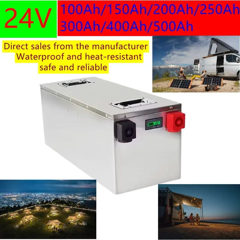 

LifePO4 battery pack 24V 100AH 200AH 300AH RV GTK solar energy storage ship golf car home spare large -capacity power supply