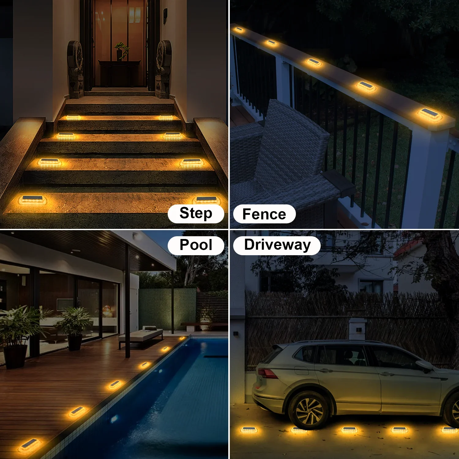 Imagem -05 - Impermeável Solar Enterrado Luz Luz Subterrânea ao ar Livre Deck Stair Driveway Path Decking 16leds 3000k Ip65 Pcs Pcs