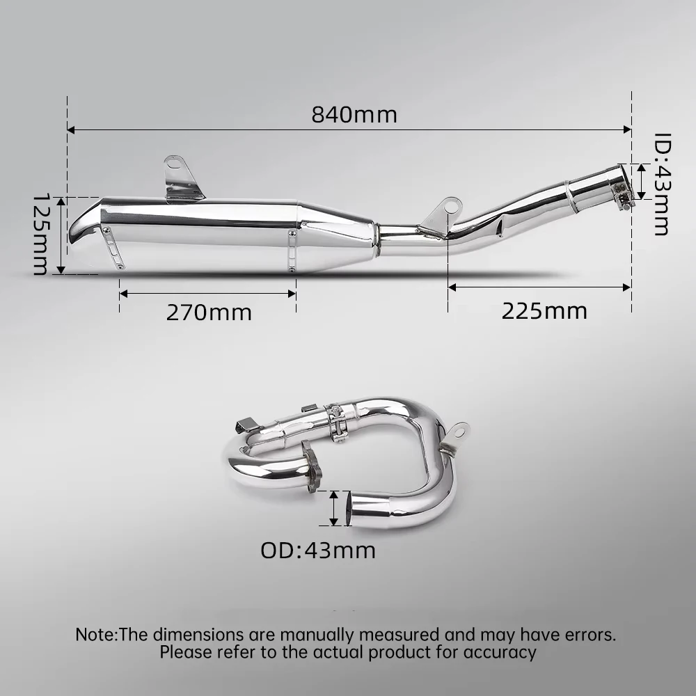 Full Exhaust System Motorcycle Exhaust Muffler Escape Pipe  for YZ250F YZF250 WR250F XXF 250 2019-2024
