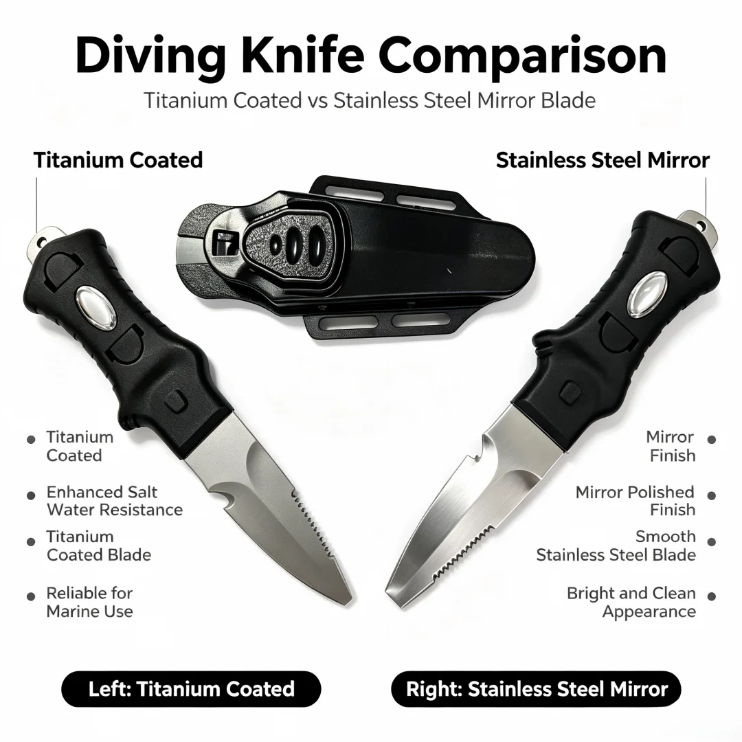Dive Knife Titanium - Nóż do akcji ratunkowych na wodzie,