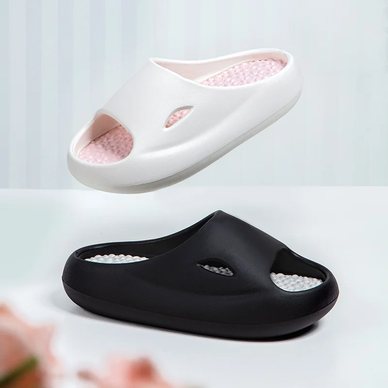 2023 Thick Platform Bathroom Home Slippers Women Outdoor Soft Sole Couple Slides Shoes Woman Non Slip Flip Flops Beach Sandals