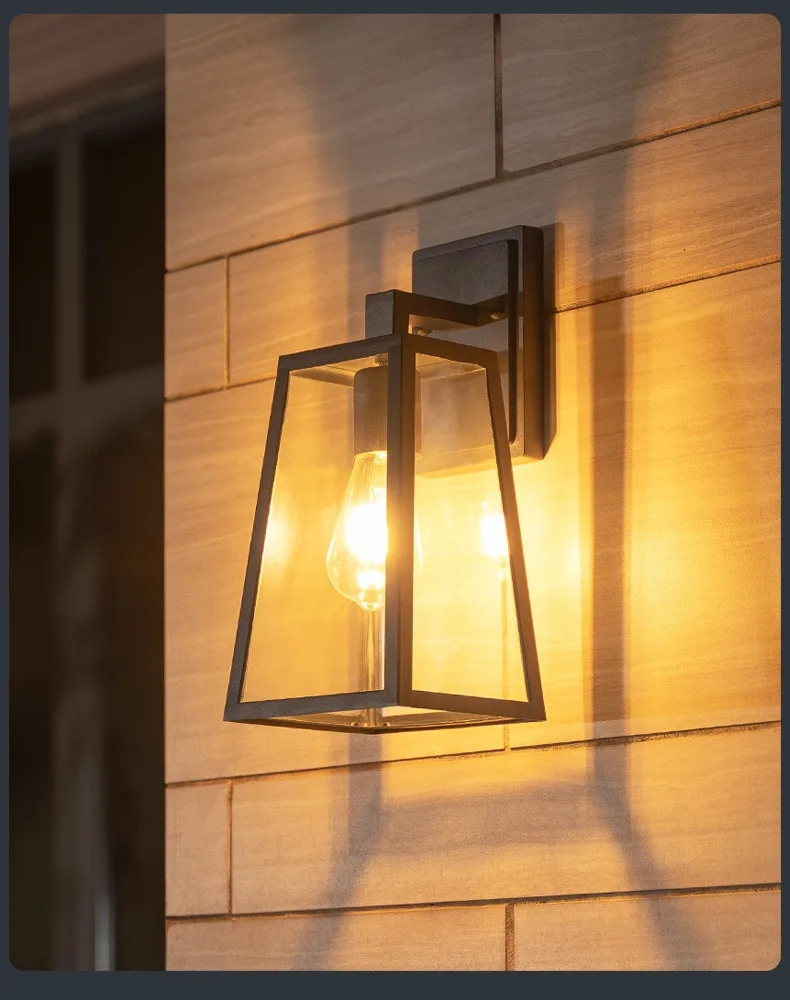 Decoração de natal ao ar livre lâmpada trapezoidal à prova dwaterproof água corredor pátio lâmpada exterior jardim simples varanda terraço lâmpada